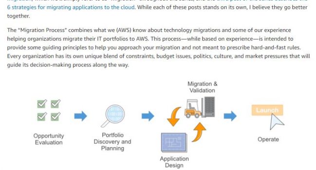 A Process for Mass Migrations to the Cloud, AWS, 2016