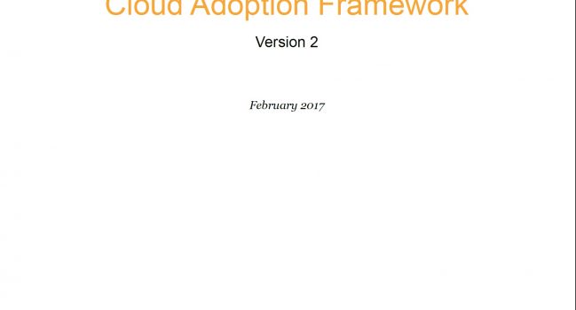 An Overview of the AWS Cloud Adoption Framework, AWS, 2017