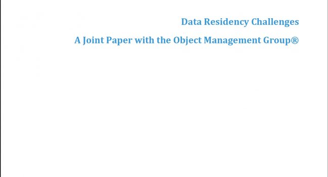 Data Residency Challenges – CSCC, 2017