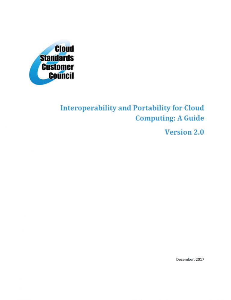 CSCC - Interoperability and Portability for Cloud Computing- A Guide