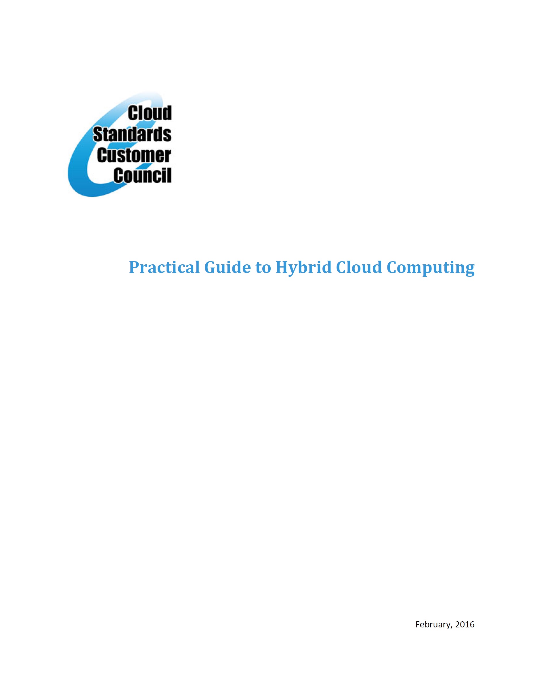 Practical Guide to Hybrid Cloud Computing – CSCC, 2016