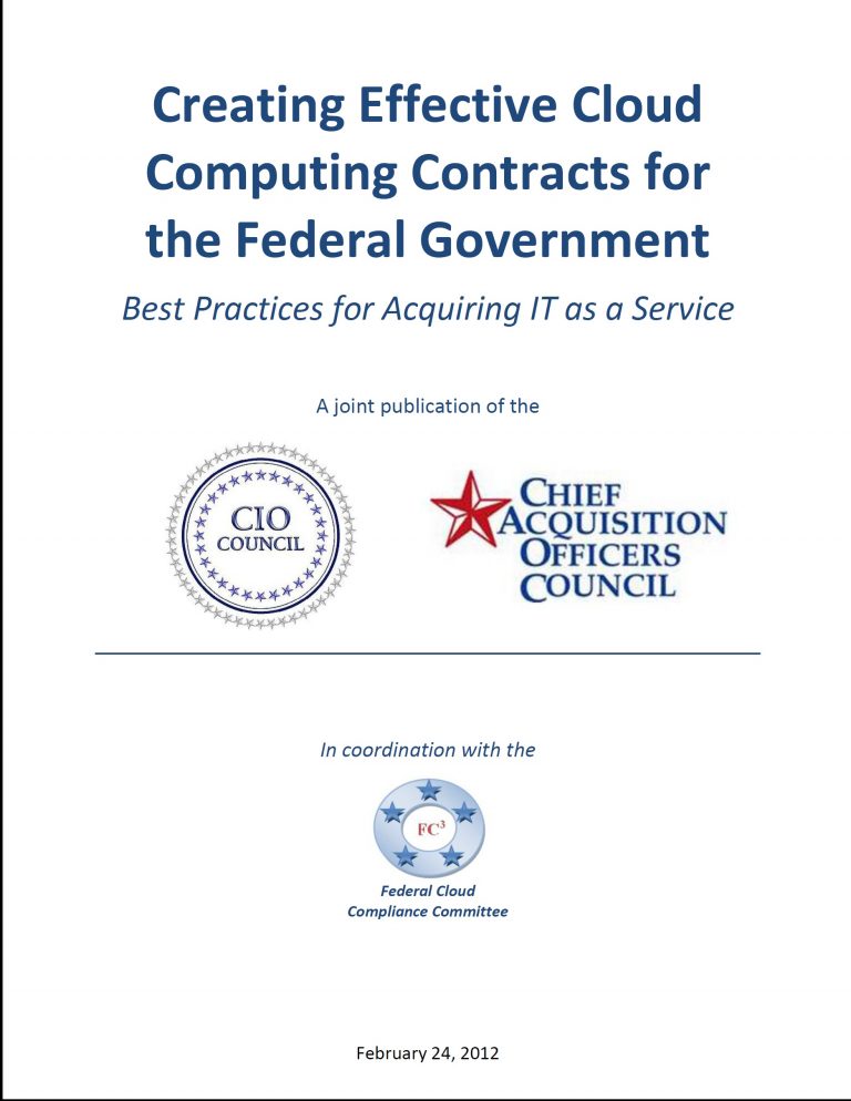Creating Effective Cloud Computing Contracts for the Federal Government
