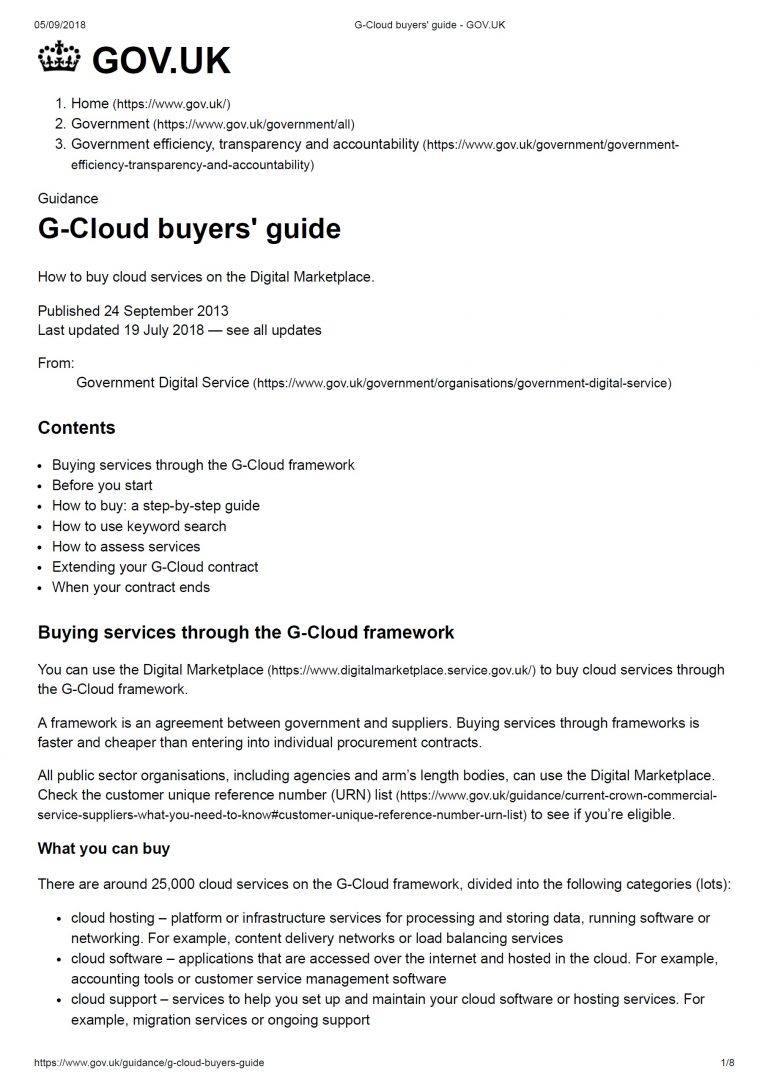 G-Cloud Buyers Guide - GOV-UK