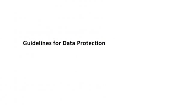 Guidelines for Data Protection, 2011