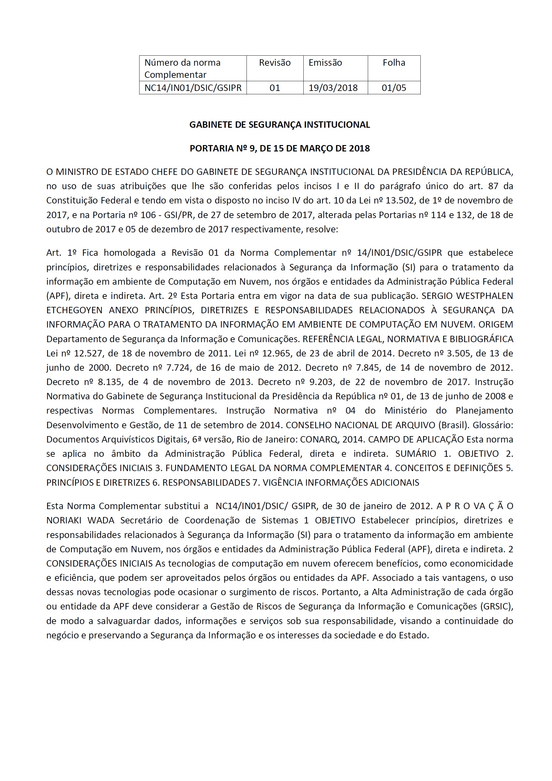 Norma – NC14-2018 – GSI-PR