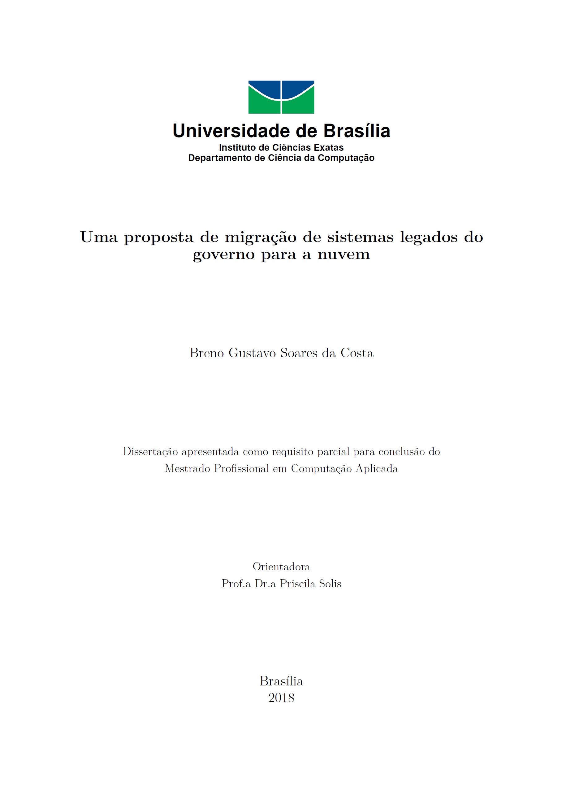 Uma proposta de migração de sistemas legados do governo para a nuvem