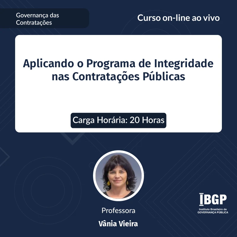 Curso: Aplicando o Programa de Integridade nas Contratações Públicas